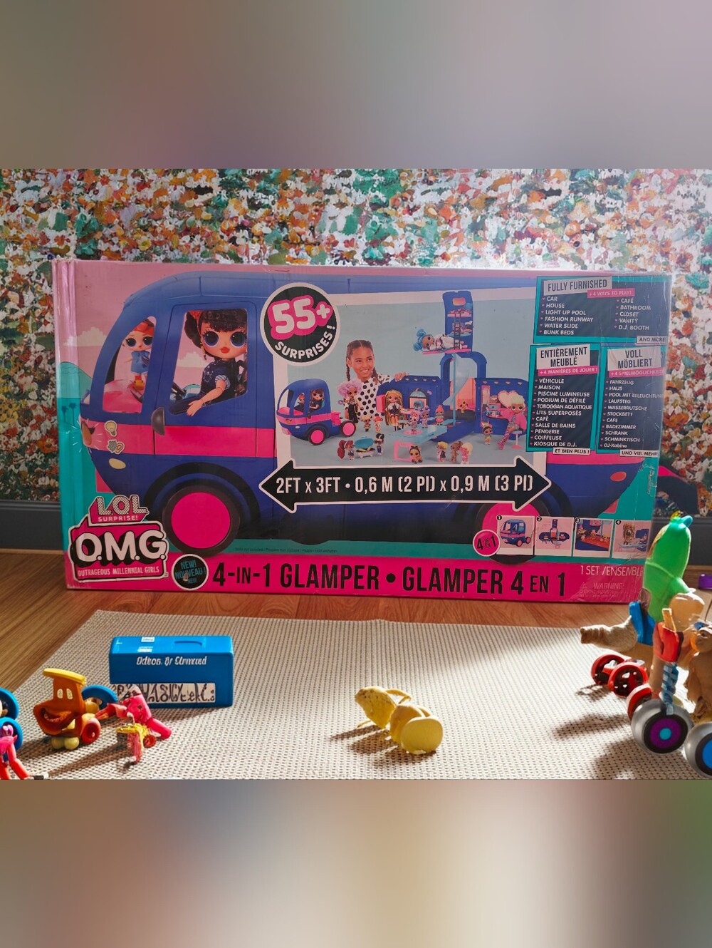 NIB L.O.L. Surprise! OMG 4-in-1 Glamper Playset With 55+ Surprises
